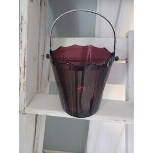 Vintage Amethyst Ice Bucket Cambridge Glass 1930's-1940's Museum Piece